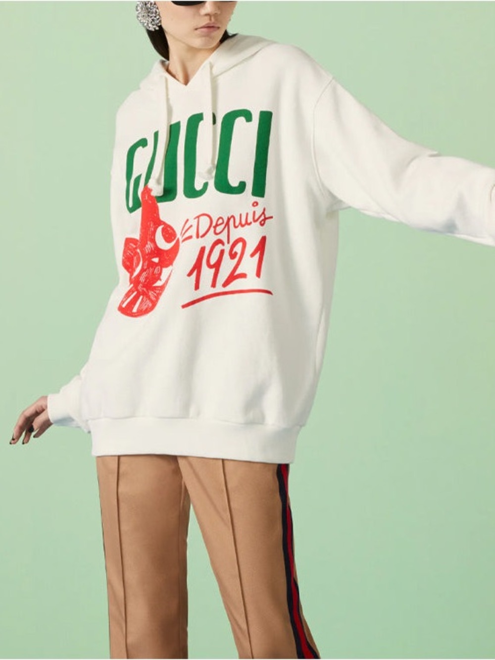Gucci Sweatshirt with Green & Red Graphic
